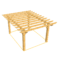 Concept Charpentes Bois - Pergolas et tonnelles en bois modèle Idoia