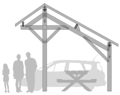 Concept Charpentes Bois - Terrasse en bois modèle Joëlle