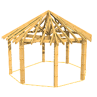 Concept Charpentes Bois - Kiosques de jardin en bois modèle lena