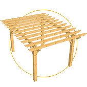 Concept Charpentes Bois : Pergolas et tonnelles en bois  